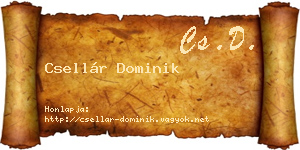 Csellár Dominik névjegykártya