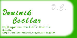 dominik csellar business card